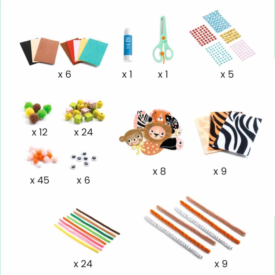 Zestaw artystyczny - kreatywne pudełko dżungla / Djeco DJ09016