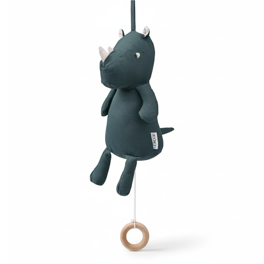 Miękka zawieszka z pozytywką Ailo, Rhino Whale blue / Liewood LW17455