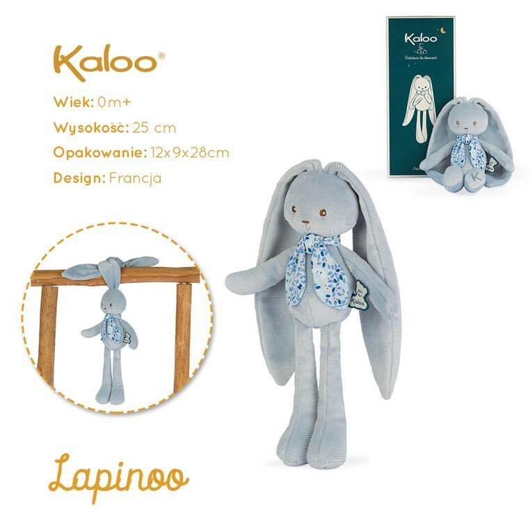 Przytulanka Królik Niebieski 25 cm w pudełku kolekcja Lapinoo / Kaloo  K969939