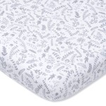 Prześcieradło z gumką do łóżeczka BOTANIC / Pink no More