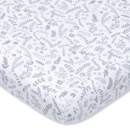 Prześcieradło z gumką do łóżeczka BOTANIC / Pink no More