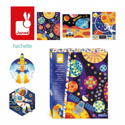 Zestaw kreatywny Mozaika - Kosmos 7+ / Janod J07855