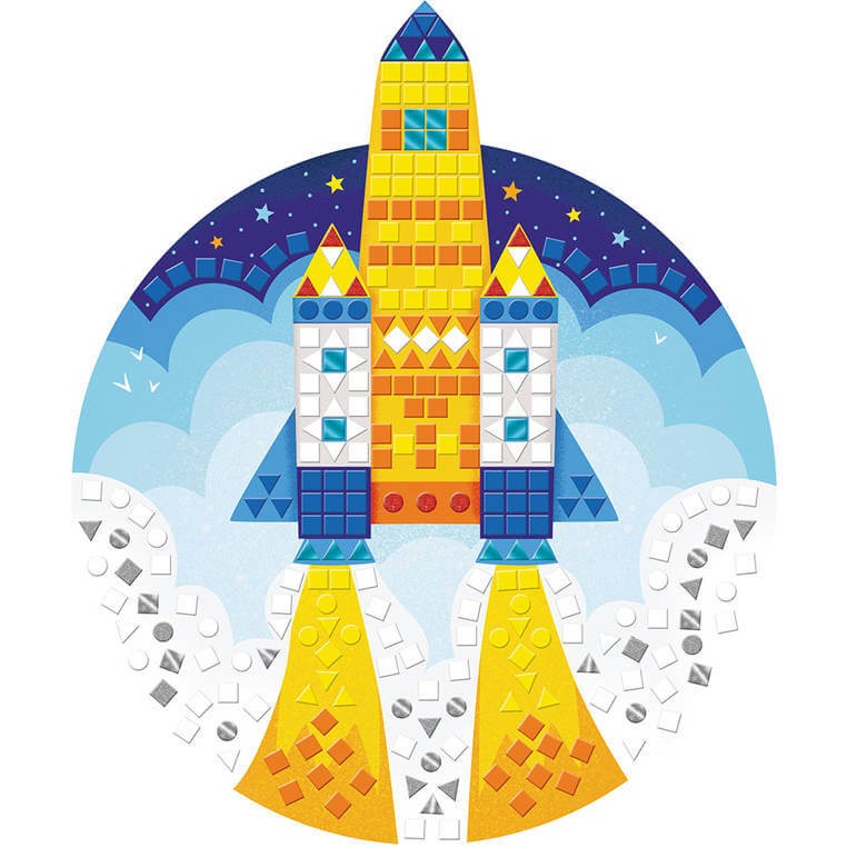 Zestaw kreatywny Mozaika Kosmos 7+ / Janod J07855