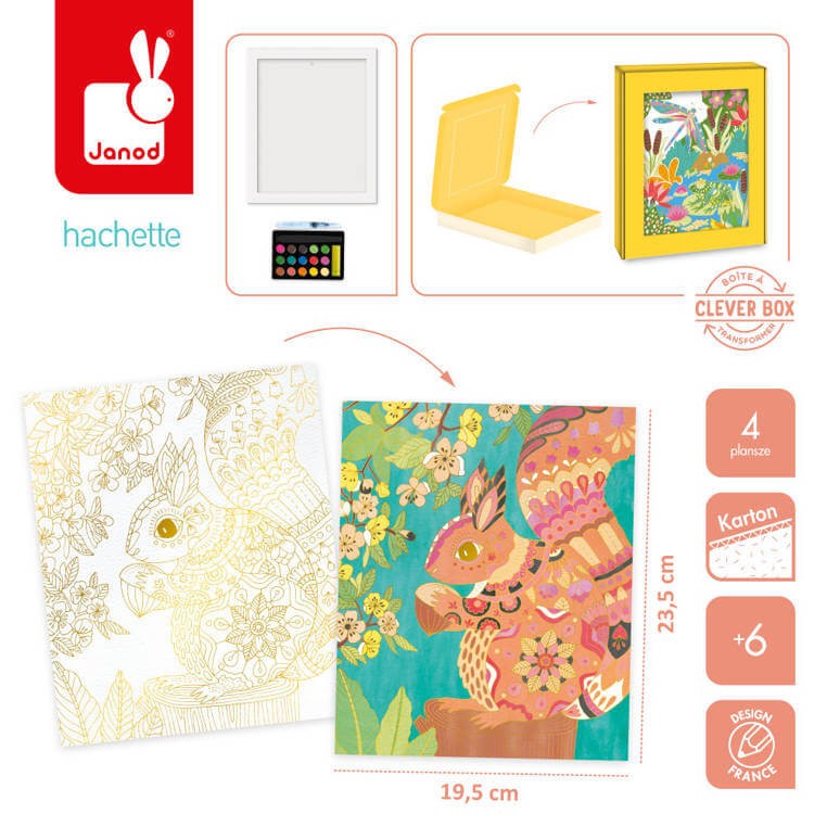 Zestaw kreatywny Złote kontury - Ogród 6+ / Janod  J07965