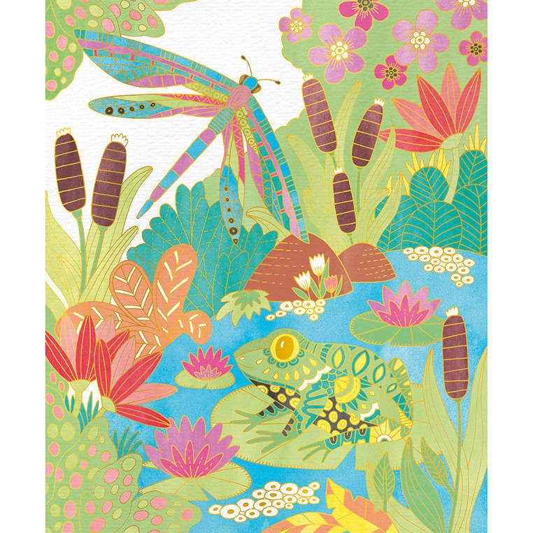 Zestaw kreatywny Złote kontury - Ogród 6+ / Janod  J07965