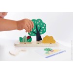 Drewniana układanka Orientacja w przestrzeni Ogród 3+ / Janod J05077