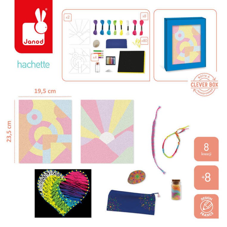 Multizestaw kreatywny - Kolory I love creativity 8+ / Janod  J07754