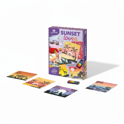 Zestaw kreatywny Malowanie z szablonami akwarele - Zachody słońca I love creativity 8+ / Janod J07737