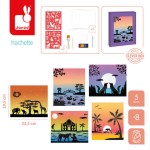 Zestaw kreatywny Malowanie z szablonami akwarele - Zachody słońca I love creativity 8+ / Janod J07737