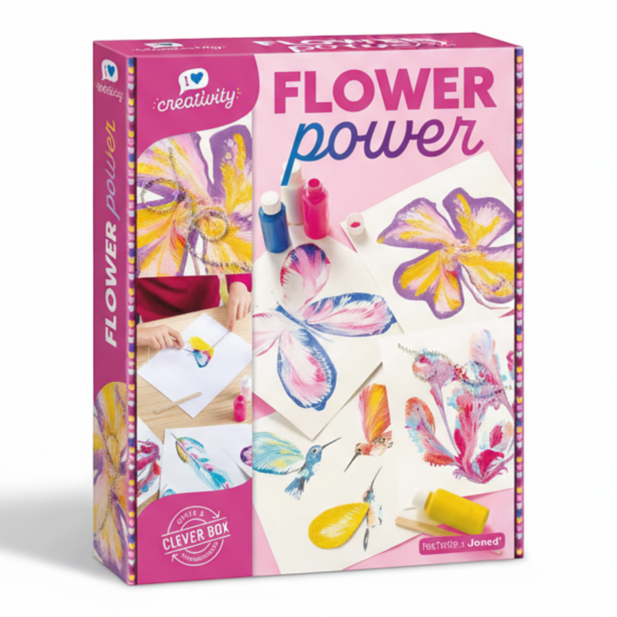 Zestaw kreatywny Malowanie łańcuszkiem - Pouring painting Kwiaty I love creativity 8+ / Janod J07738