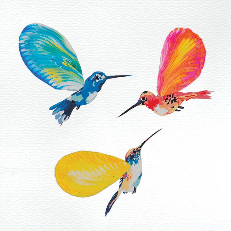 Zestaw kreatywny Malowanie łańcuszkiem - Pouring painting Kwiaty I love creativity 8+ / Janod J07738