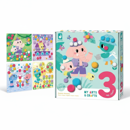 Zestaw kreatywny - Pompony My arts & crafts 3+ / Janod J07741