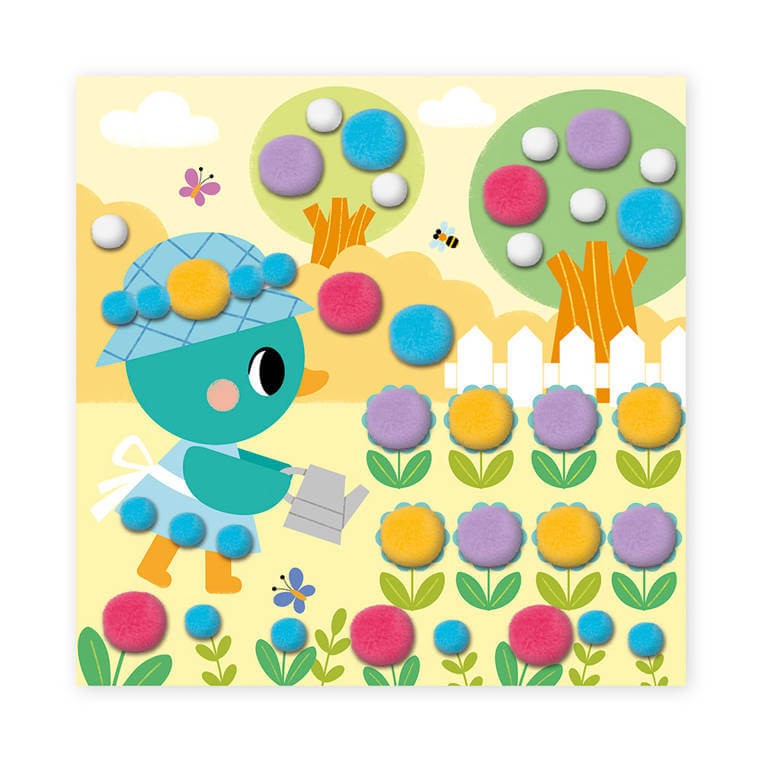Zestaw kreatywny Pompony My arts & crafts 3+ / Janod J07741