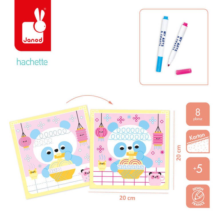 Zestaw kreatywny - Szlaczki My arts & crafts 5+ / Janod J07745