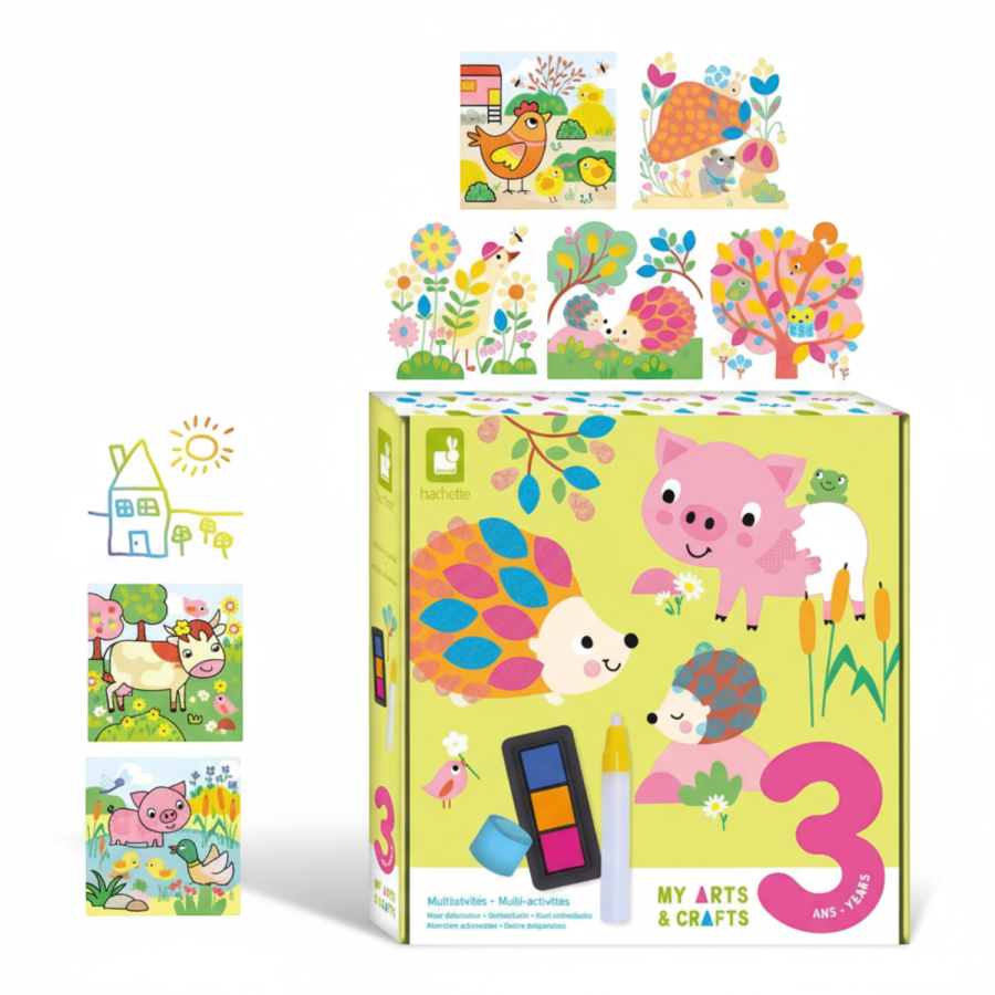 Multizestaw kreatywny 3-latka My arts & crafts 3+ / Janod J07746