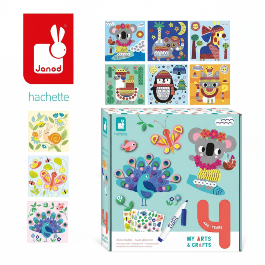 Multizestaw kreatywny 4-latka My arts & crafts 4+ / Janod  J07747