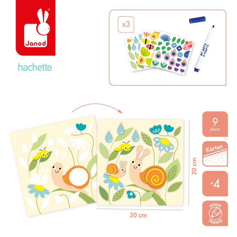 Multizestaw kreatywny 4-latka My arts & crafts 4+ / Janod  J07747