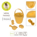 Zestaw 5 zabawek do piasku Water Friends - żółty / Lassig