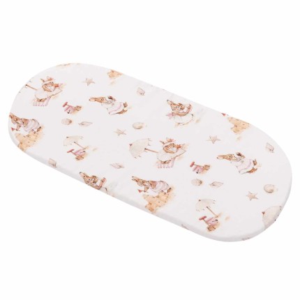 Prześcieradło bambusowe do gondoli, kosza mojżesza, kołyski Saint-Tropez Pink / Samiboo