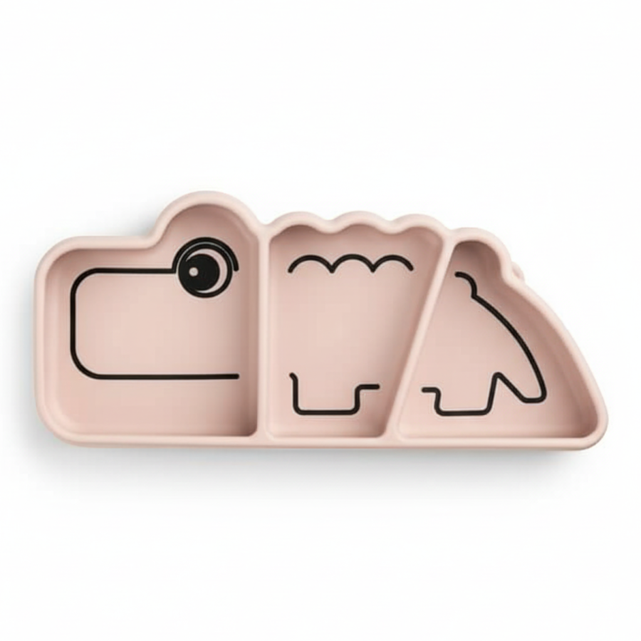 Talerzyk z przyssawką Croco - powder / Done by Deer