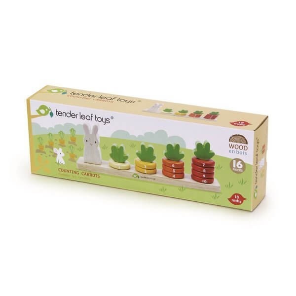 Drewniana zabawka - Królik i liczenie marchewek / Tender Leaf Toys