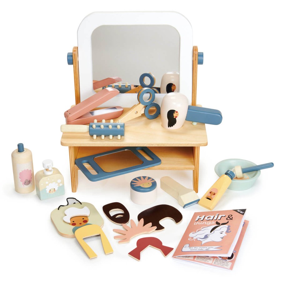 Salon fryzjerski - drewniana toaletka z akcesoriami / Tender Leaf Toys