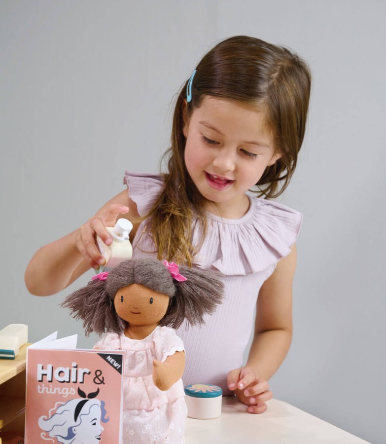 Salon fryzjerski - drewniana toaletka z akcesoriami / Tender Leaf Toys