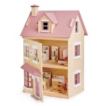 Drewniany trzypiętrowy domek dla lalek z wyposażeniem - Foxtail Villa / Tender Leaf Toys