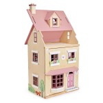 Drewniany trzypiętrowy domek dla lalek z wyposażeniem - Foxtail Villa / Tender Leaf Toys