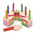 Tęczowy, drewniany tort urodzinowy/ Tender Leaf Toys