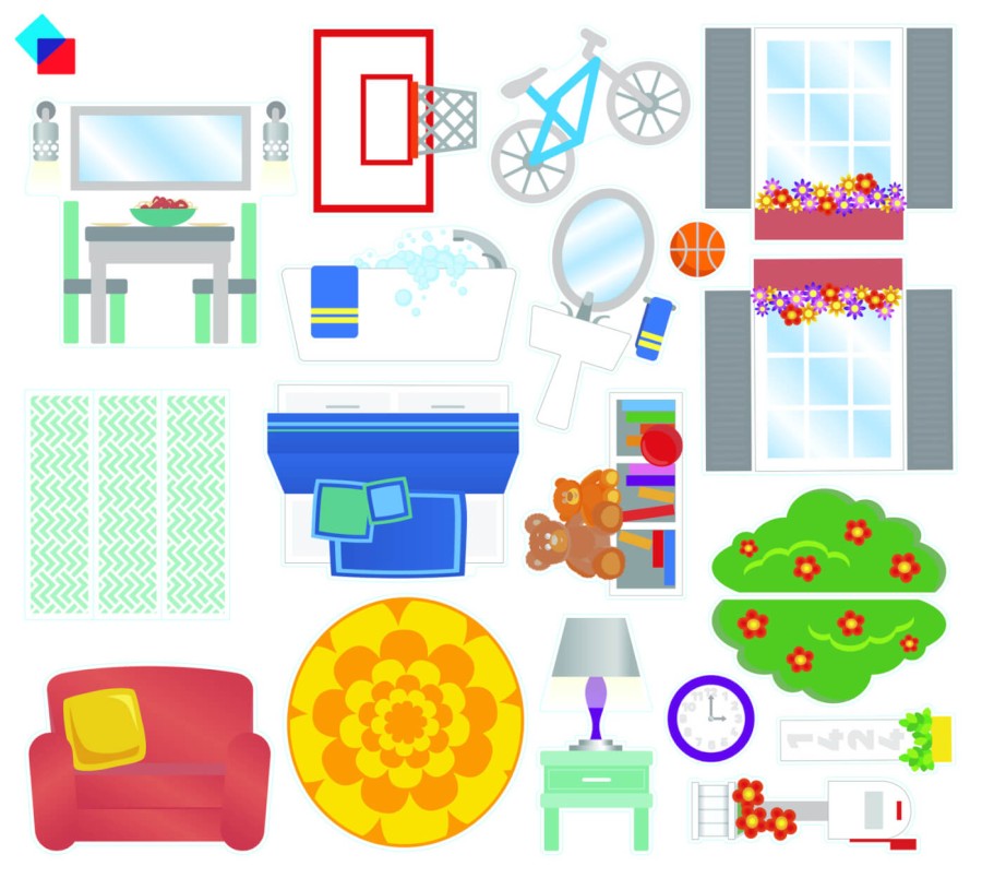 Klocki Magnetyczne House 28 el. / Magna-Tiles