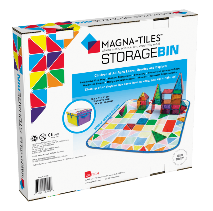 Skrzynia na klocki - Mata interaktywna 2w1/ Magna-Tiles