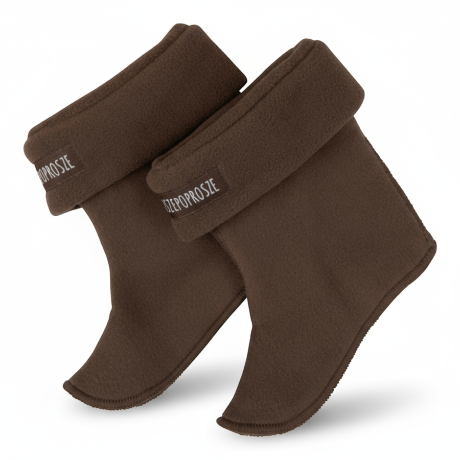 Ocieplacz polarowy czekoladowy