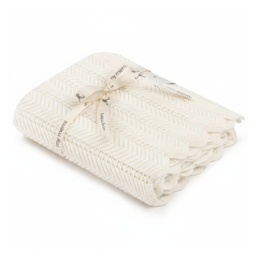 Bambusowy kocyk cream 80x100 - feather / My Memi