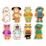 Drewniana układanka magnetyczna KOSTIUMY / Djeco DJ03128