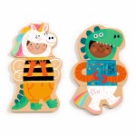 Drewniana układanka magnetyczna KOSTIUMY / Djeco DJ03128