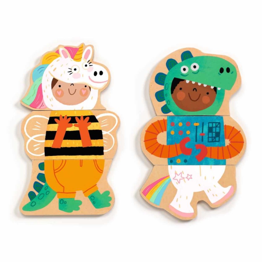 Drewniana układanka magnetyczna KOSTIUMY / Djeco DJ03128