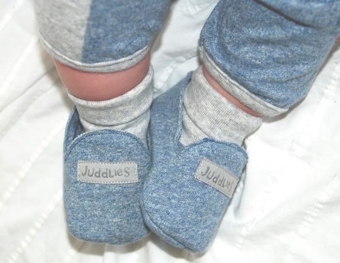 Organic Raglan Buciki Niemowlęce Denim Blue / Juddlies
