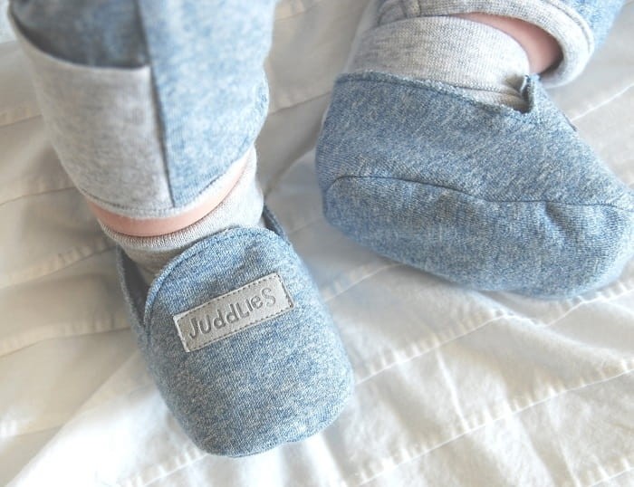Organic Raglan Buciki Niemowlęce Denim Blue / Juddlies