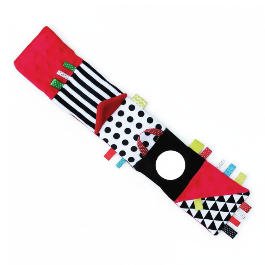 Kontrastowa książeczka pobudzająca zmysły CZERWONA