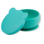 Miseczka silikonowa z pokrywką zielona / MINIKOIOI