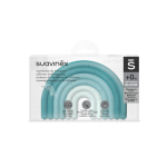 Gryzak silikonowy tęcza - niebieska / Suavinex