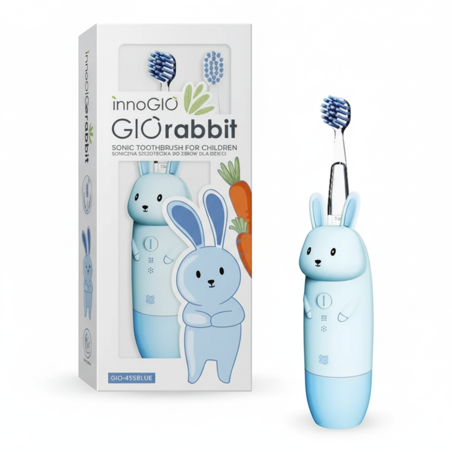 Soniczna Szczoteczka do zębów dla dzieci GIOrabbit niebieska / InnoGIO