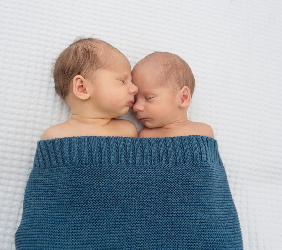 Duży koc bambusowy 120x100 cm - petrol / Lullalove