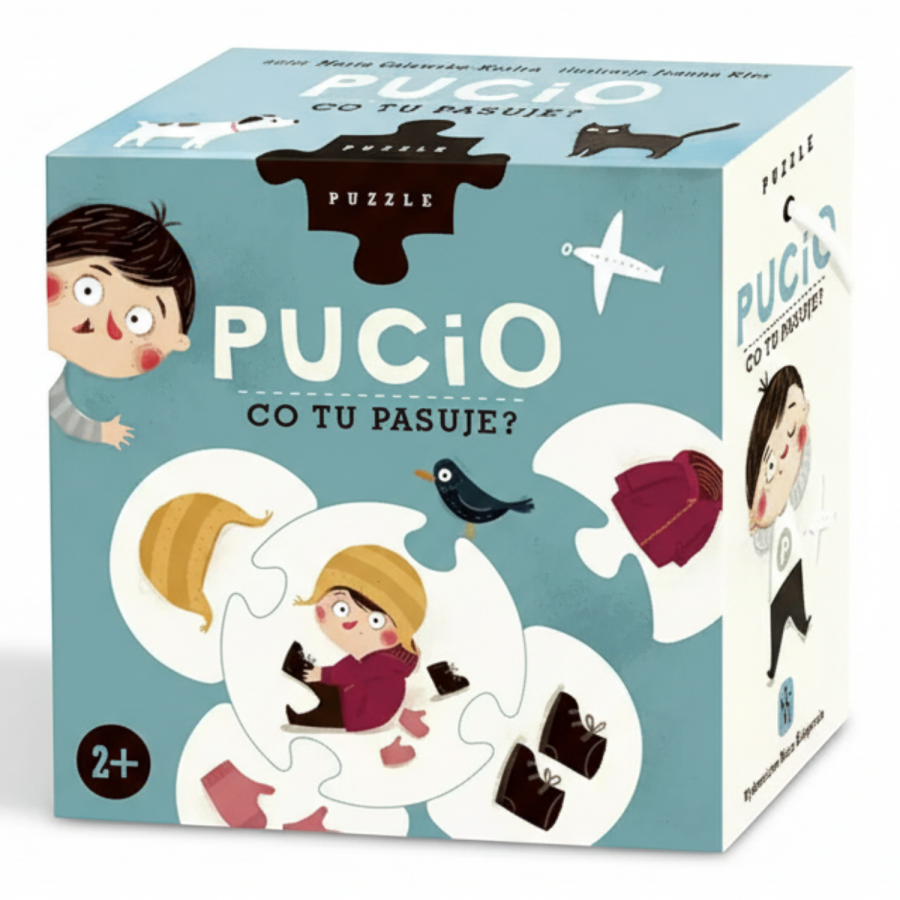 Pucio. Puzzle: Co tu pasuje? / Wydawnictwo Nasza Księgarnia