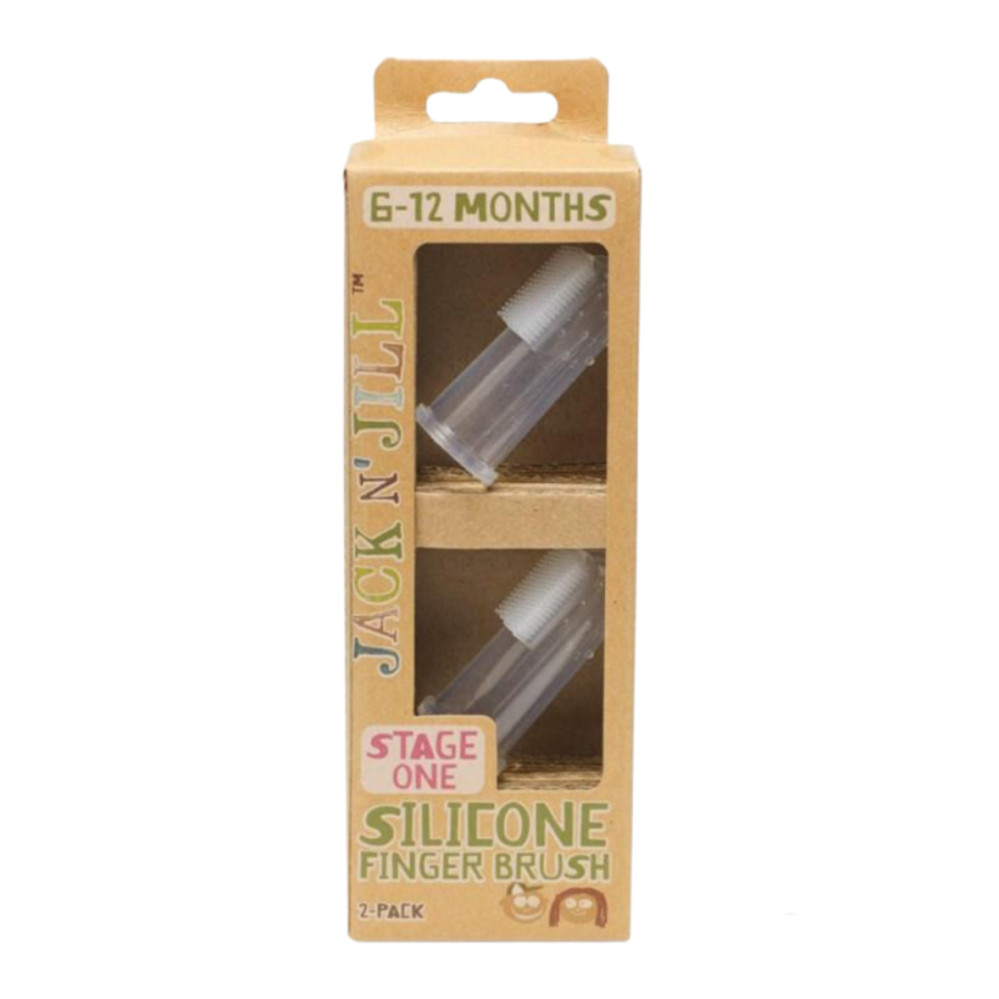Szczoteczka Silikonowa na Palec do Czyszczenia Ząbków 6-12 m-cy, 2-pack / Jack N'Jill