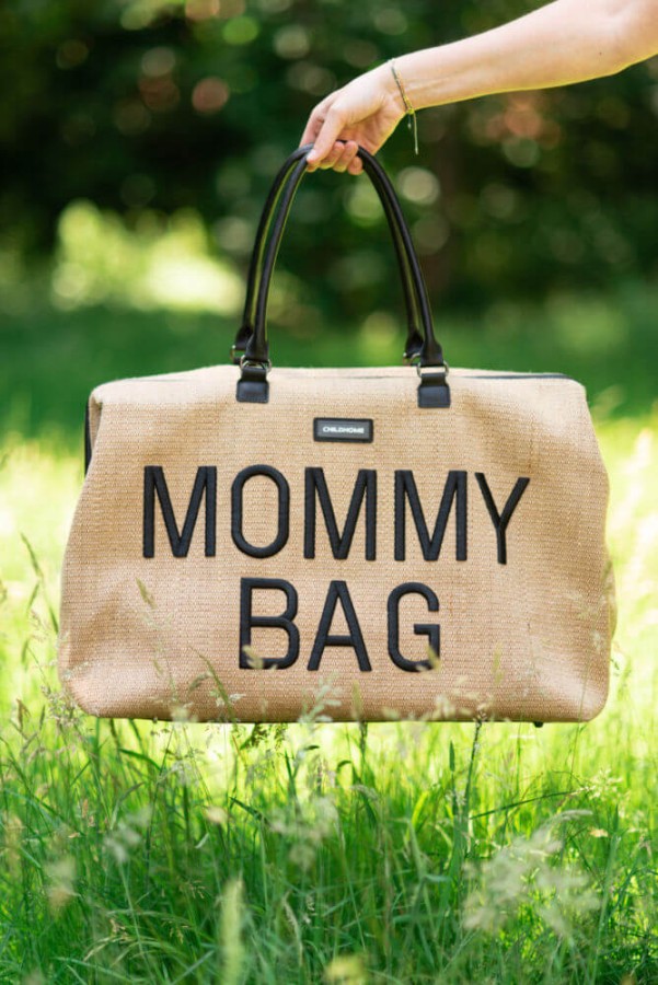 Torba Mommy Bag Raffia Look / Childhome CWMBBRA