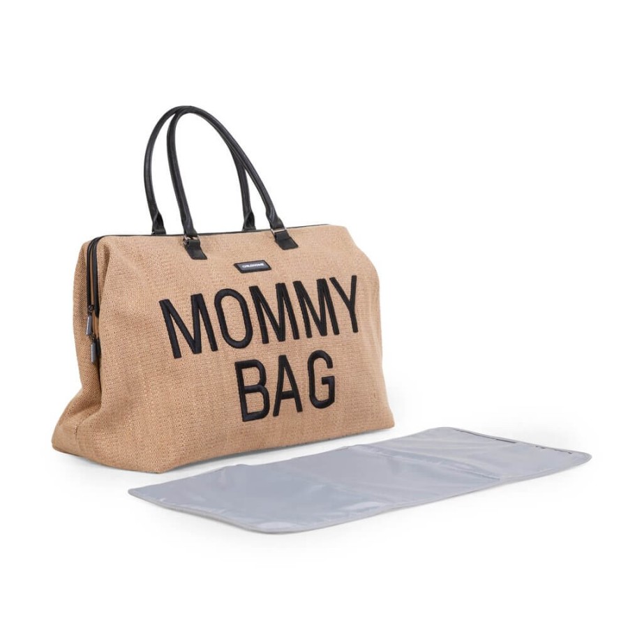 Torba Mommy Bag Raffia Look / Childhome CWMBBRA
