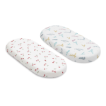 Prześcieradła do gondoli 2-pak WISIENKI&GAŁĄZKI/ Pink no More