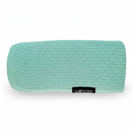 Lekki, dzianinowy kocyk - mgiełka Szałwia / Lullalove